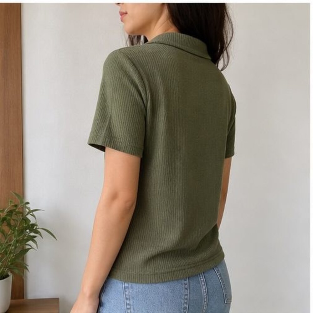 Olive Button Blouse - Picture 3 of 6